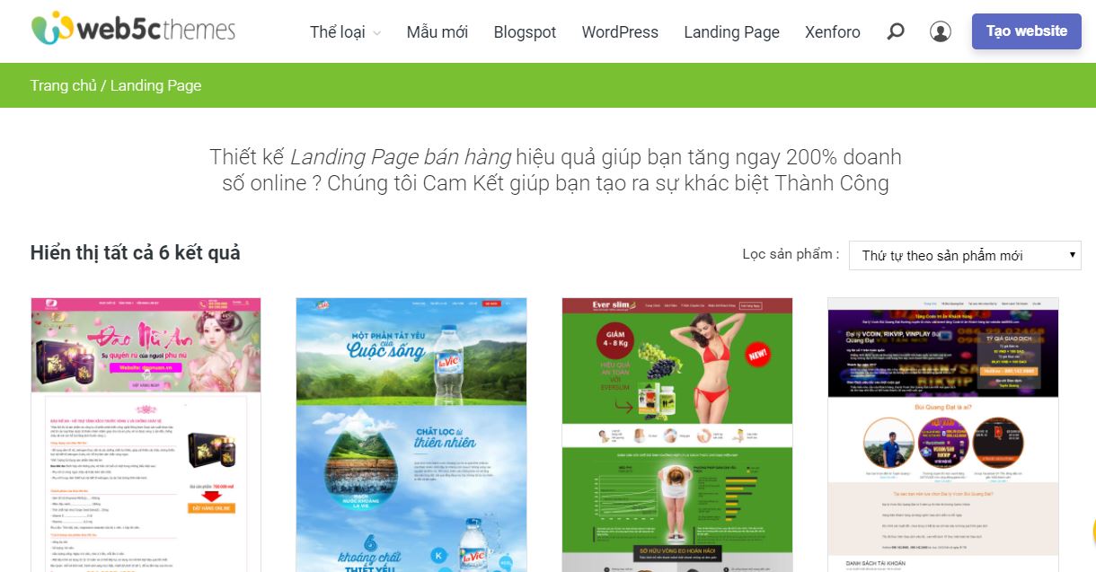 kho mau landing page