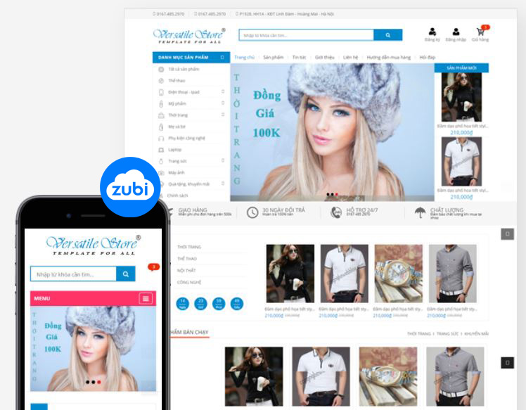 Template Blogspot Shop thời trang Versatile Store