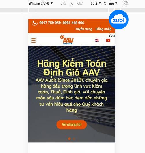 Thiết kế web công ty kiểm toán quốc tế AAV Cầu Giấy