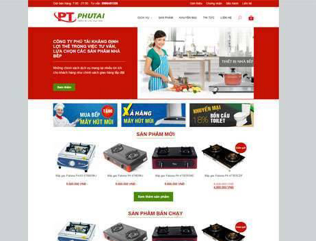 thiết kế website đồ gia dụng chuyên nghiệp