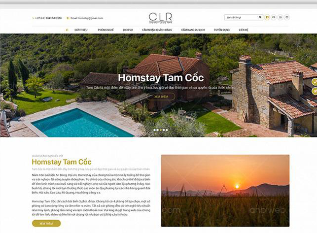 thiết kế web Homestay tại Công ty Zubi