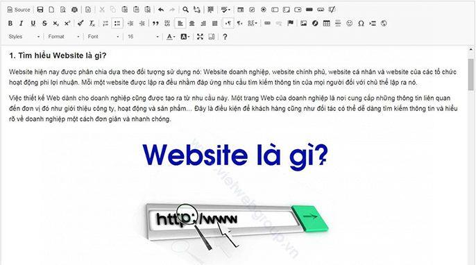 trình sạn thảo thiết kế website